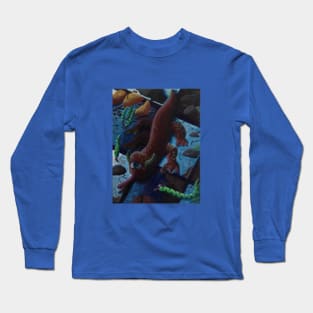 Lizard Blocking Snakes' Kids Long Sleeve T-Shirt